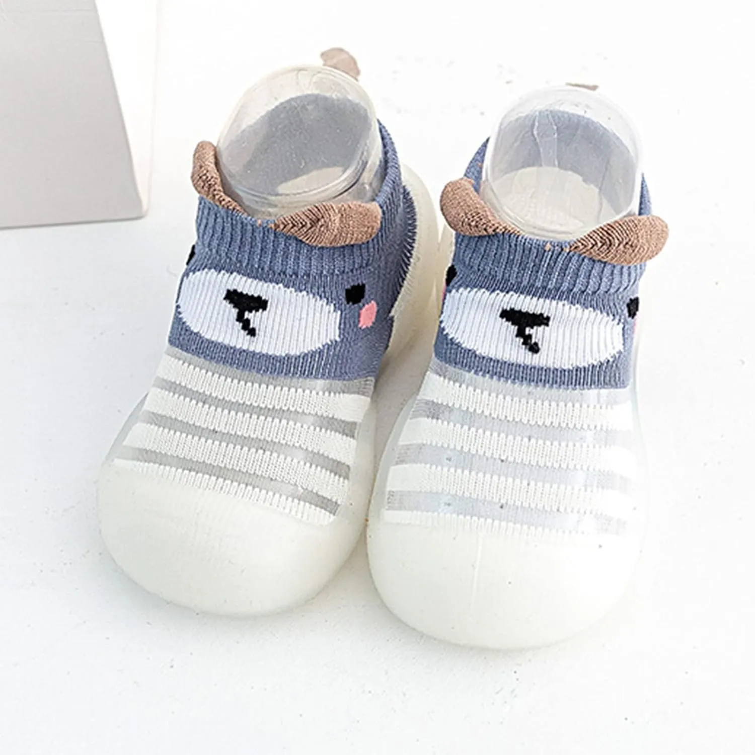 1 Month Baby Girl Infant Boys Girls Animal Prints Cartoon Socks Shoes Toddler Breathable Mesh The Floor Shoes 14month