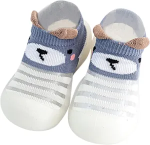 1 Month Baby Girl Infant Boys Girls Animal Prints Cartoon Socks Shoes Toddler Breathable Mesh The Floor Shoes 14month