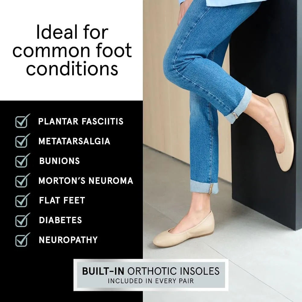 ABEO Promenade Ballet Flats Shoes for Women | Women's Flats | Ball of Foot Pain Relief | Built-in Metatarsal Pads Women | Ball of Foot Cushions for Women