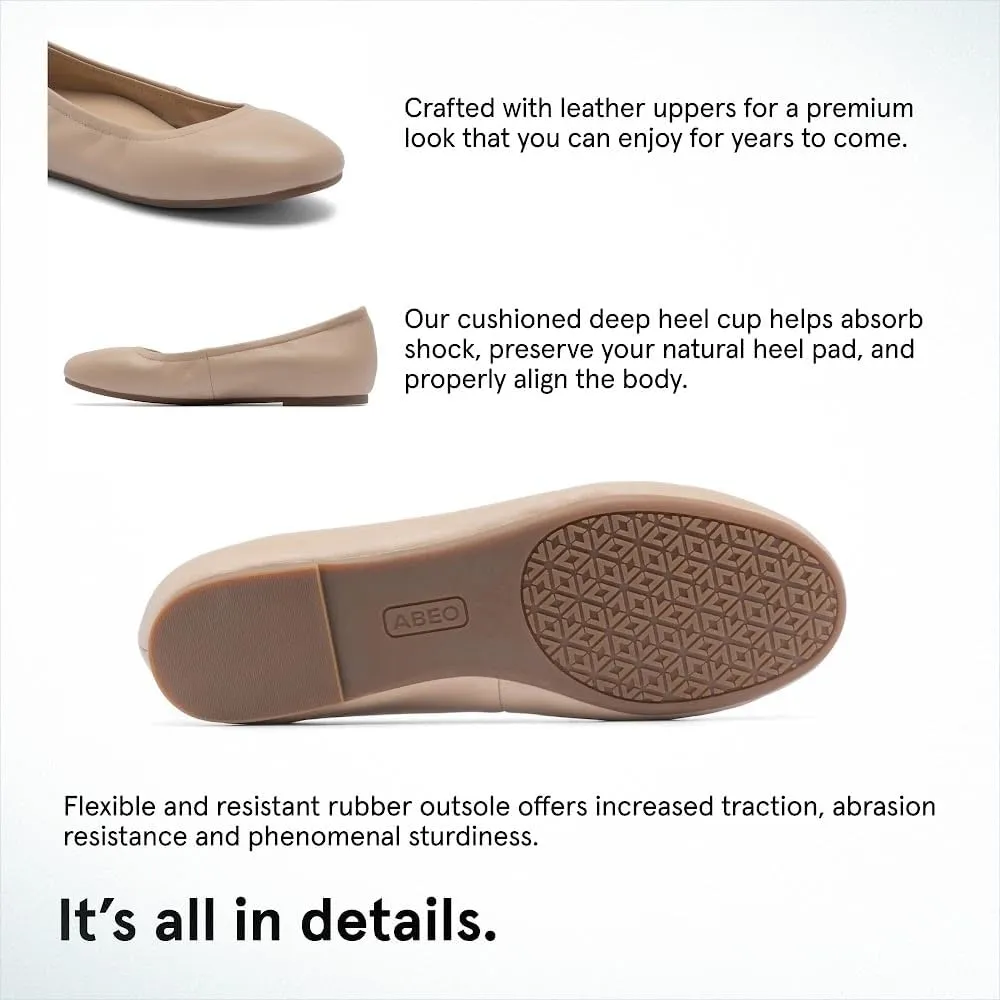 ABEO Promenade Ballet Flats Shoes for Women | Women's Flats | Ball of Foot Pain Relief | Built-in Metatarsal Pads Women | Ball of Foot Cushions for Women