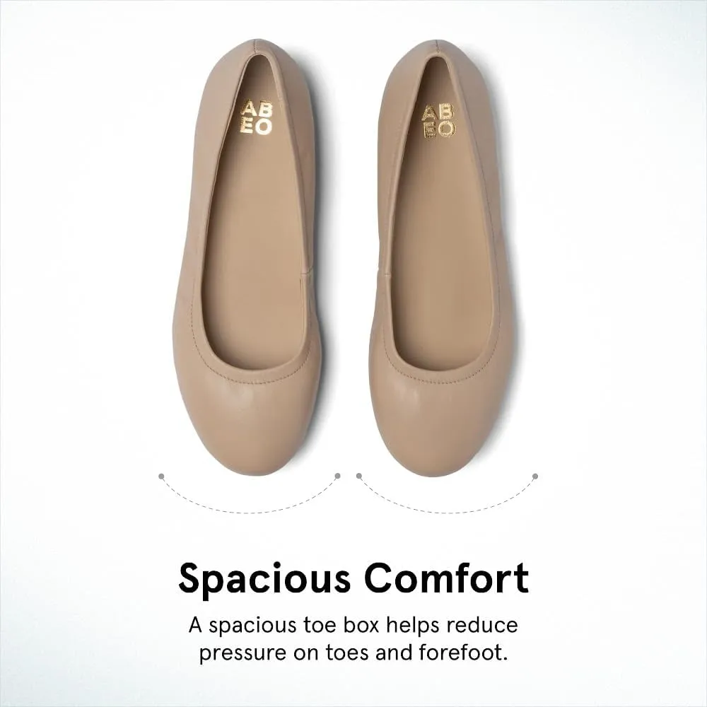ABEO Promenade Ballet Flats Shoes for Women | Women's Flats | Ball of Foot Pain Relief | Built-in Metatarsal Pads Women | Ball of Foot Cushions for Women