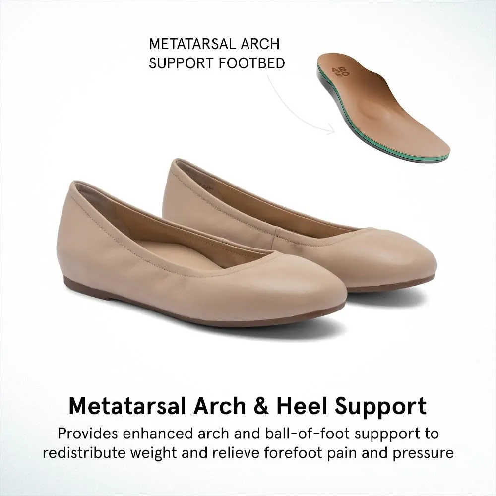 ABEO Promenade Ballet Flats Shoes for Women | Women's Flats | Ball of Foot Pain Relief | Built-in Metatarsal Pads Women | Ball of Foot Cushions for Women