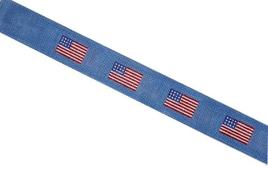 American Flag Belt on Blue