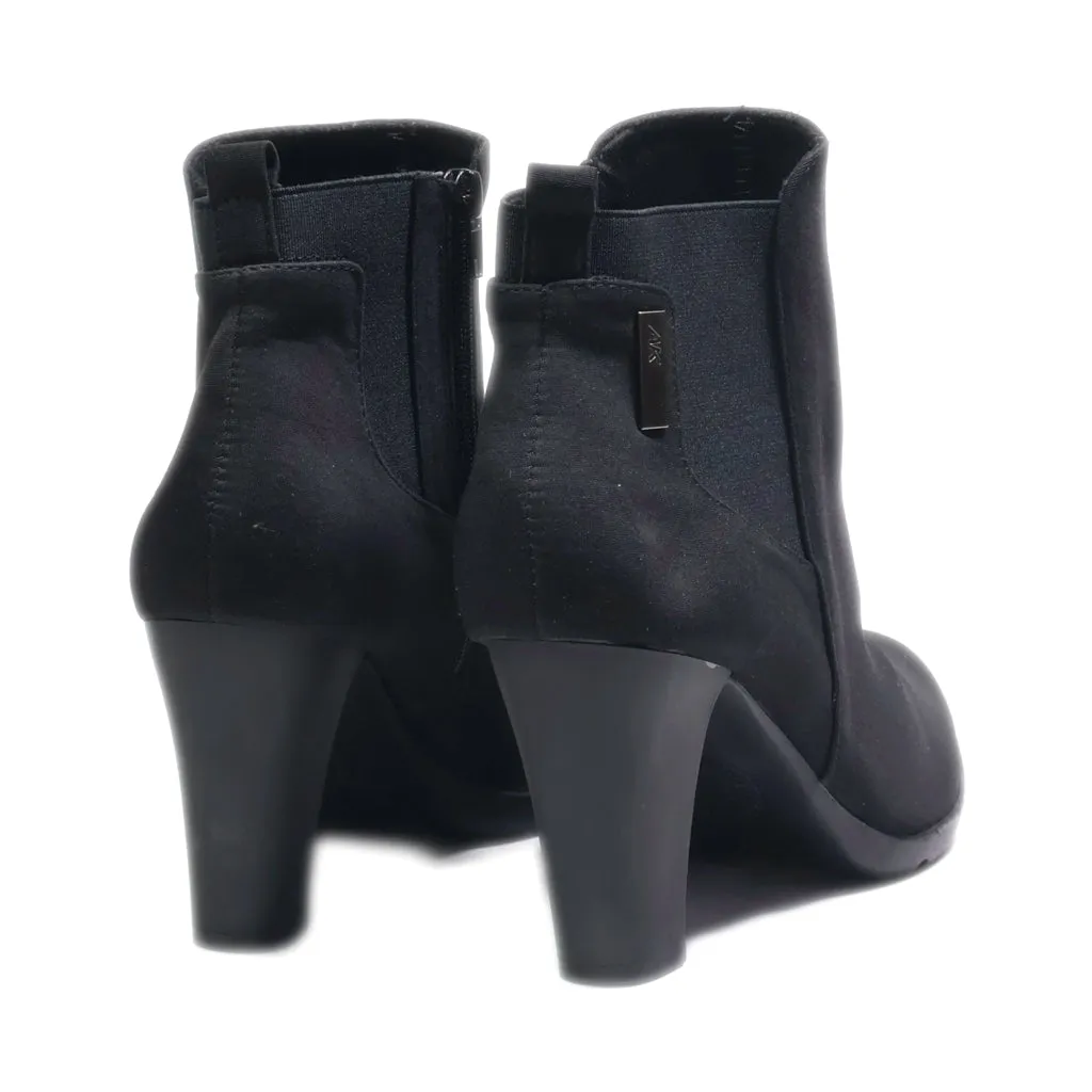 Anne Klein Ankle Boots Fabric Black Colour For Women