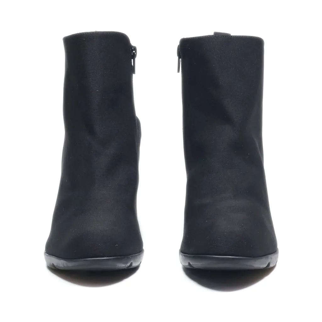 Anne Klein Ankle Boots Fabric Black Colour For Women