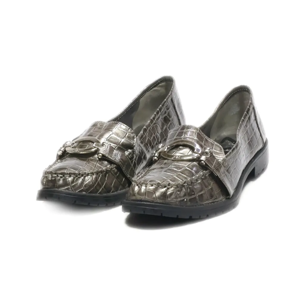 Anne Klein Lucette Loafers Leather Silver Colour For Women