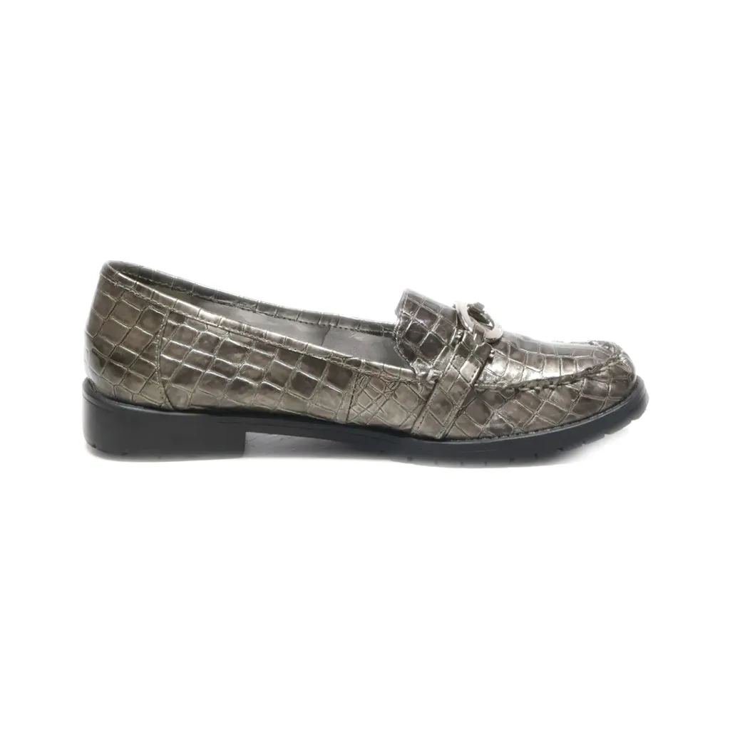 Anne Klein Lucette Loafers Leather Silver Colour For Women