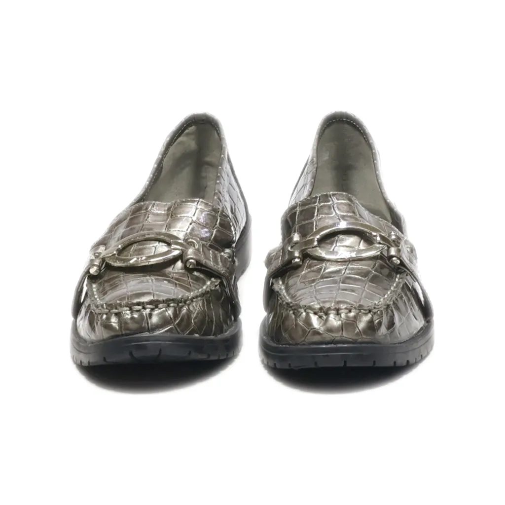 Anne Klein Lucette Loafers Leather Silver Colour For Women