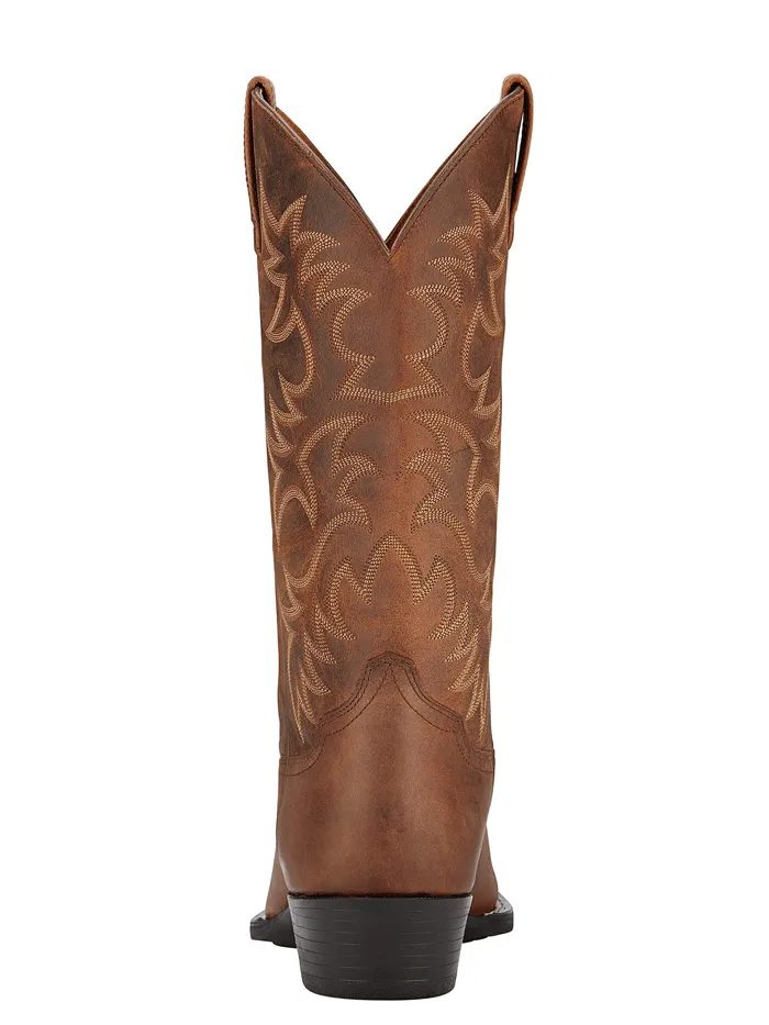 Ariat 10002204 Mens Heritage R Toe Western Boot Distressed Brown