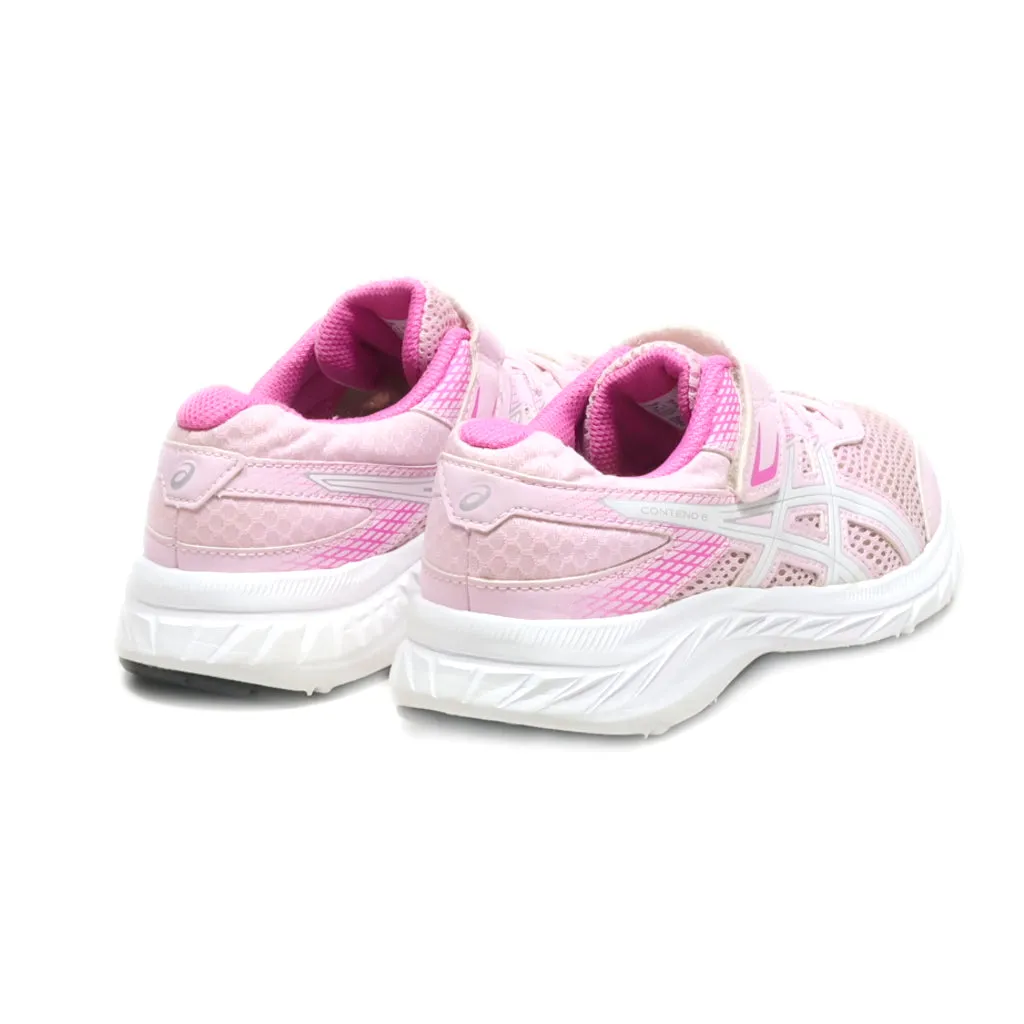Asics Contend 6 Sport Shoes Fabric Pink Colour For Kids