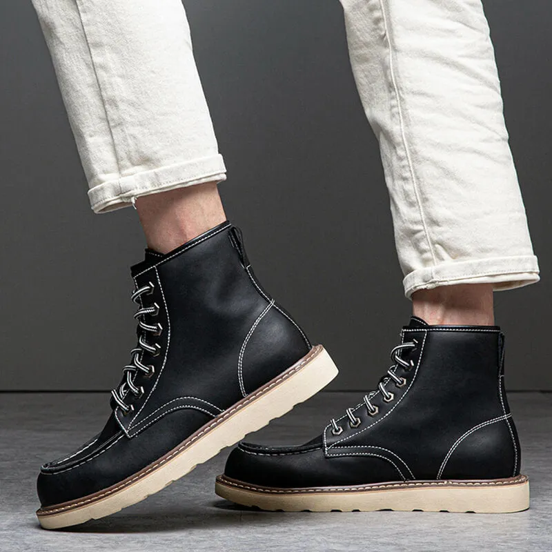 Aule Genuine Leather Martin Boots