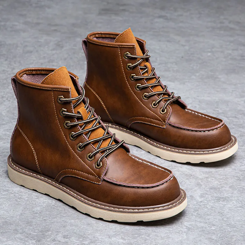 Aule Genuine Leather Martin Boots