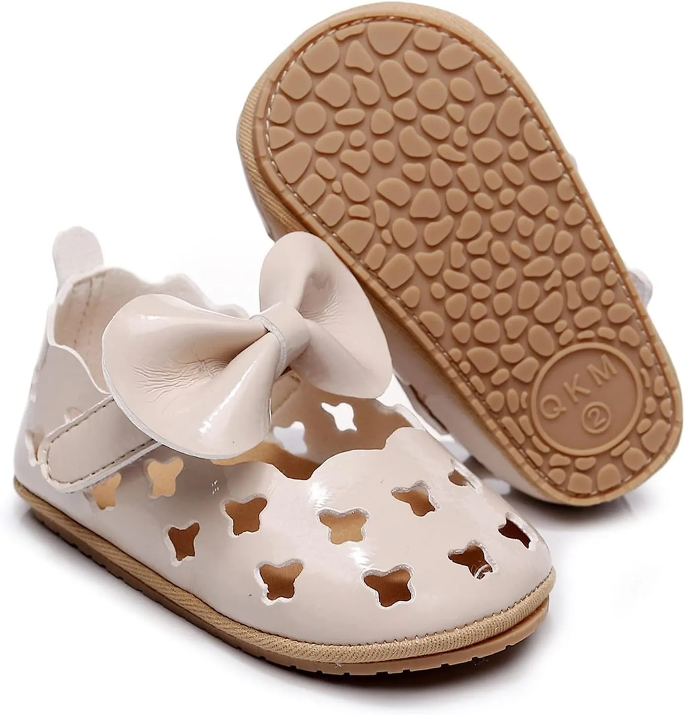 Baby Girls Sandals Size 4 Toddler Girls Hollow Single For 0-18M Infant Bowknot First Walkers Summer Girl Jelly Sandals