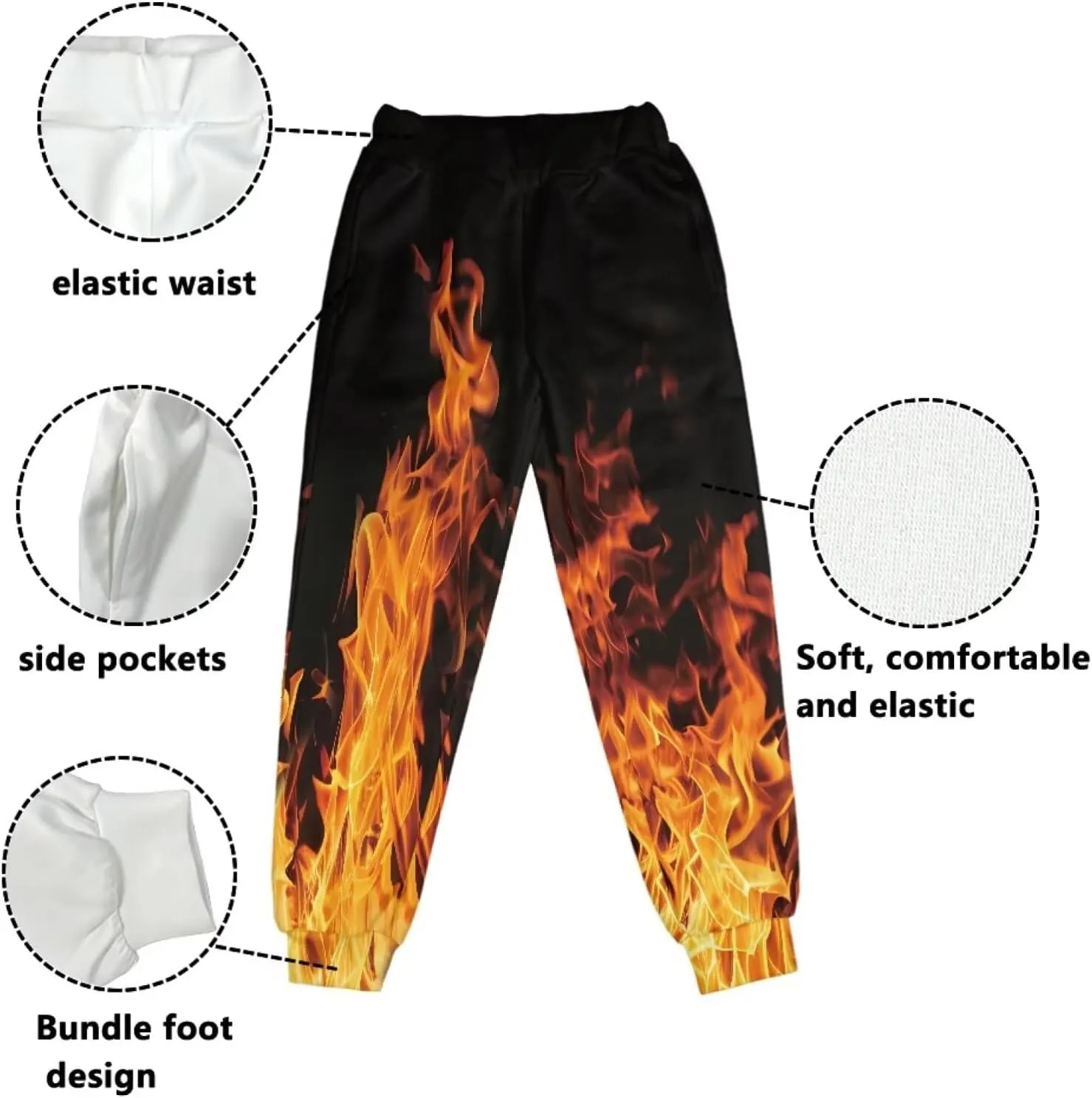 Belidome Kids Active Pants Sweatpants for Sports Hiking Running Gym Athletic Jogger Casual Soft