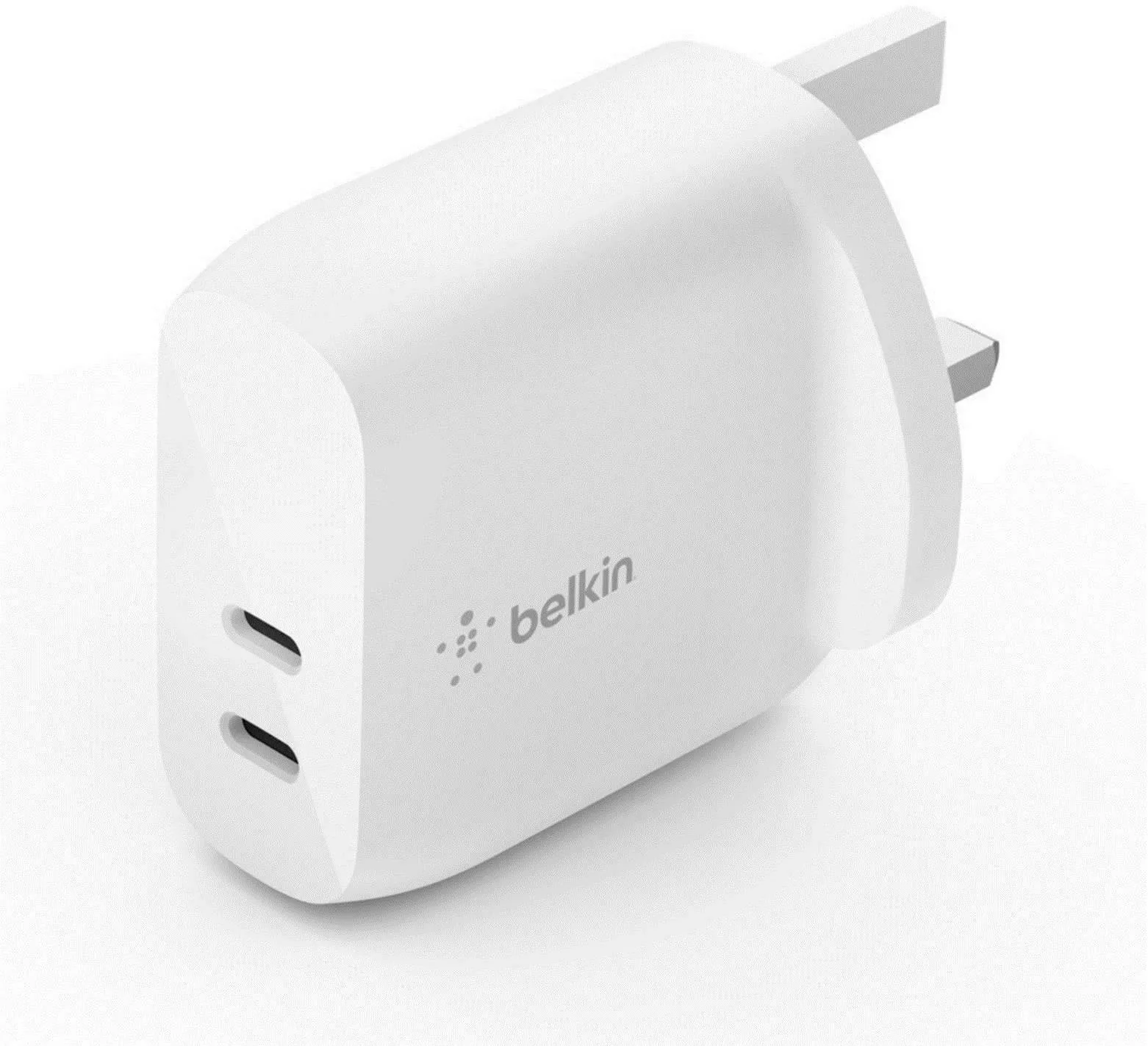BELKIN 40W Dual USB-C PD Wall Charger 20W Per Port Fast PD - White