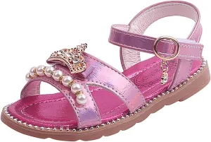 Big Comfort 3 Girls Sandals Flat Pearl Children Shoes Big Kids Beach Shoes Girls Sandals for Girls Size 11