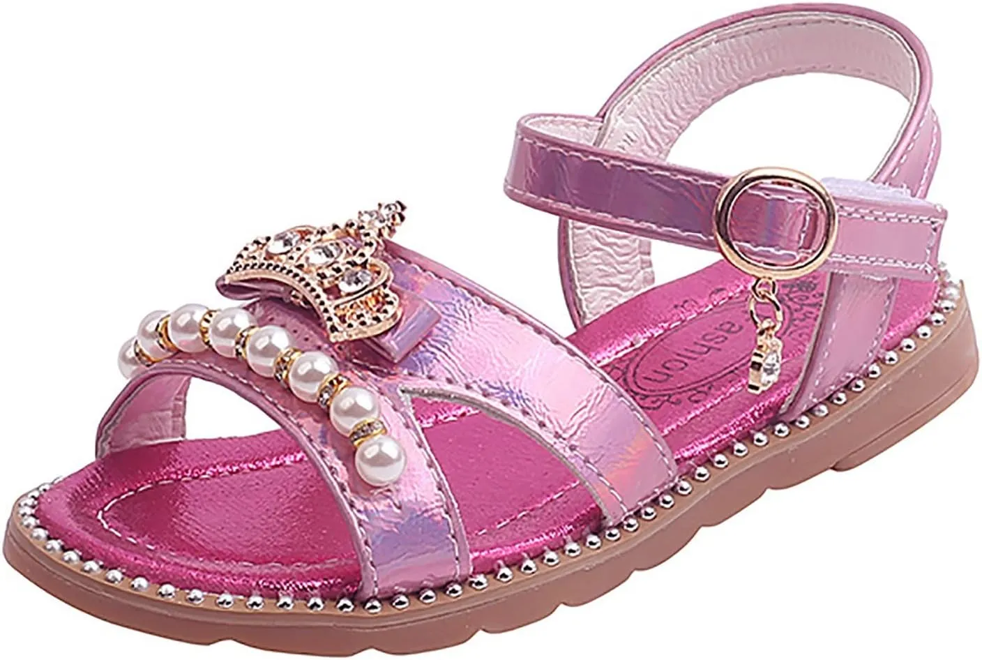 Big Comfort 3 Girls Sandals Flat Pearl Children Shoes Big Kids Beach Shoes Girls Sandals for Girls Size 11