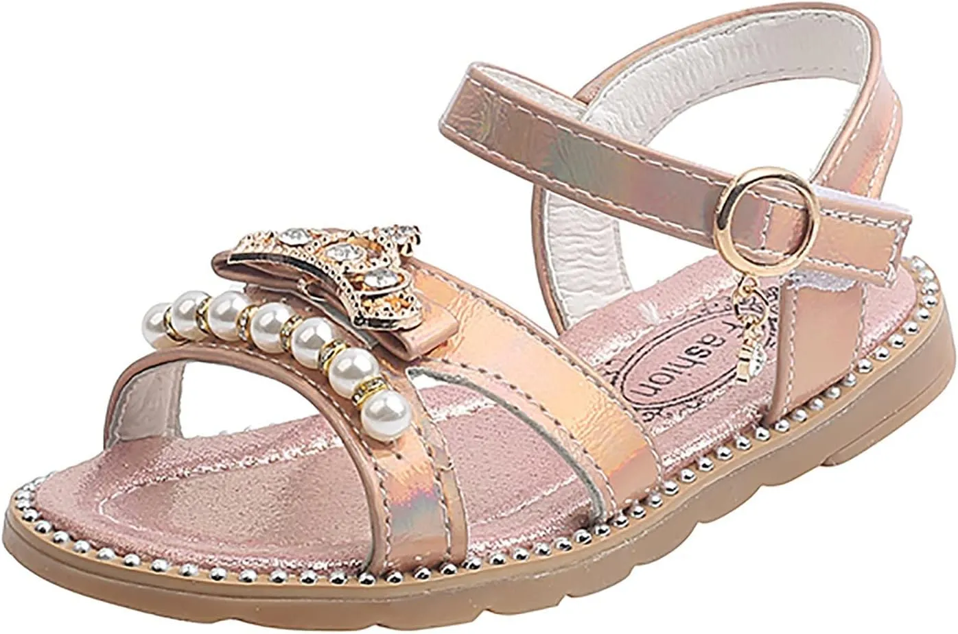 Big Comfort 3 Girls Sandals Flat Pearl Children Shoes Big Kids Beach Shoes Girls Sandals for Girls Size 11
