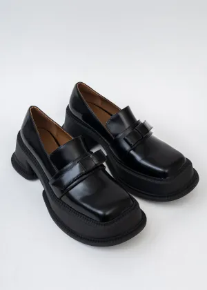 Black Bow Loafer Platform