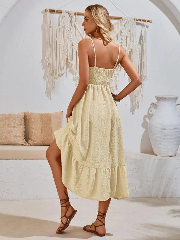 Chic V-neck Sleeveless Summer Suspender Dress for Women