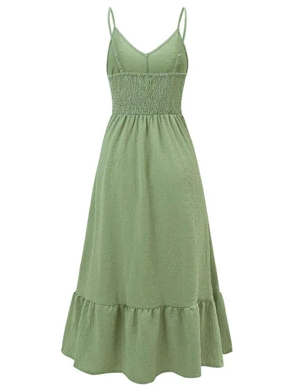 Chic V-neck Sleeveless Summer Suspender Dress for Women