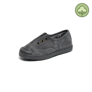 Cienta Kids Canvas Slip On Sneakers Negro