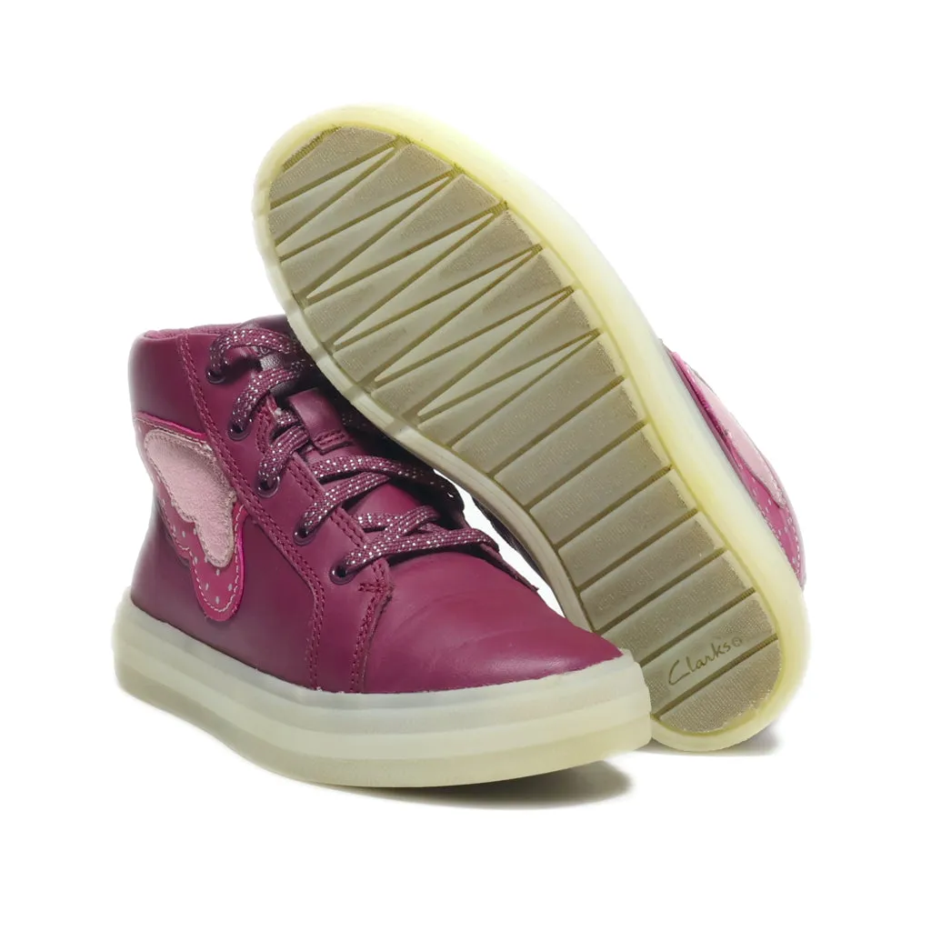 Clarks Ankle Boots Leather Pink Colour For Kids