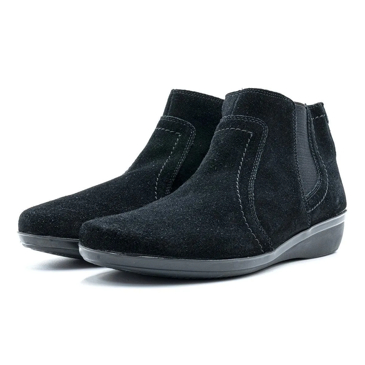 Clarks Ankle Desert Boots Leather Black Colour For Women