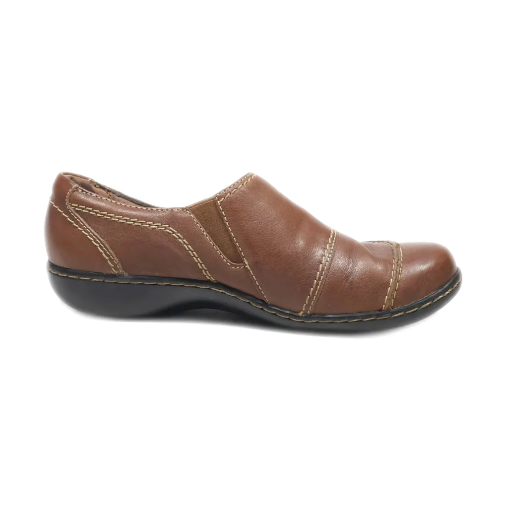 Clarks Bendables Loafers Leather Brown Colour For Women