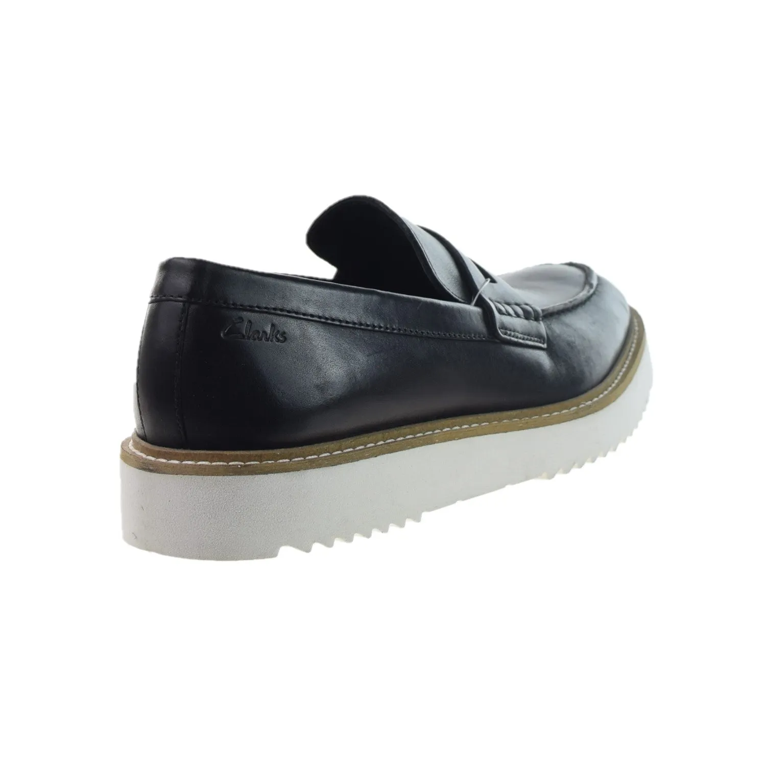 Clarks Ernest Free Men's Slip-On Loafers Black Leather