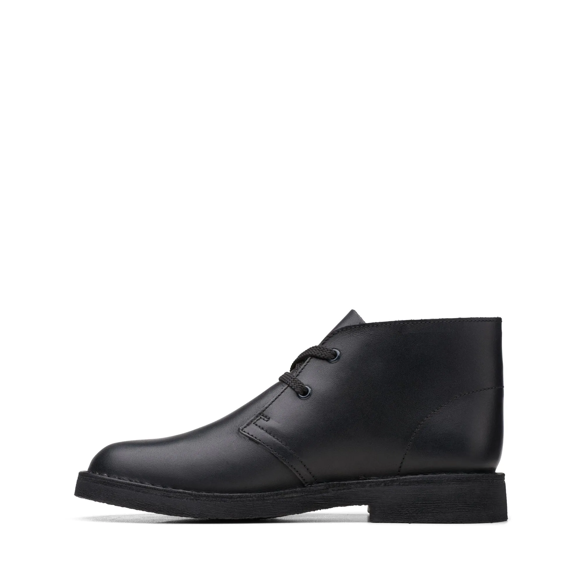 Clarks Originals Desert Boot Kids' Black Leather 26168040