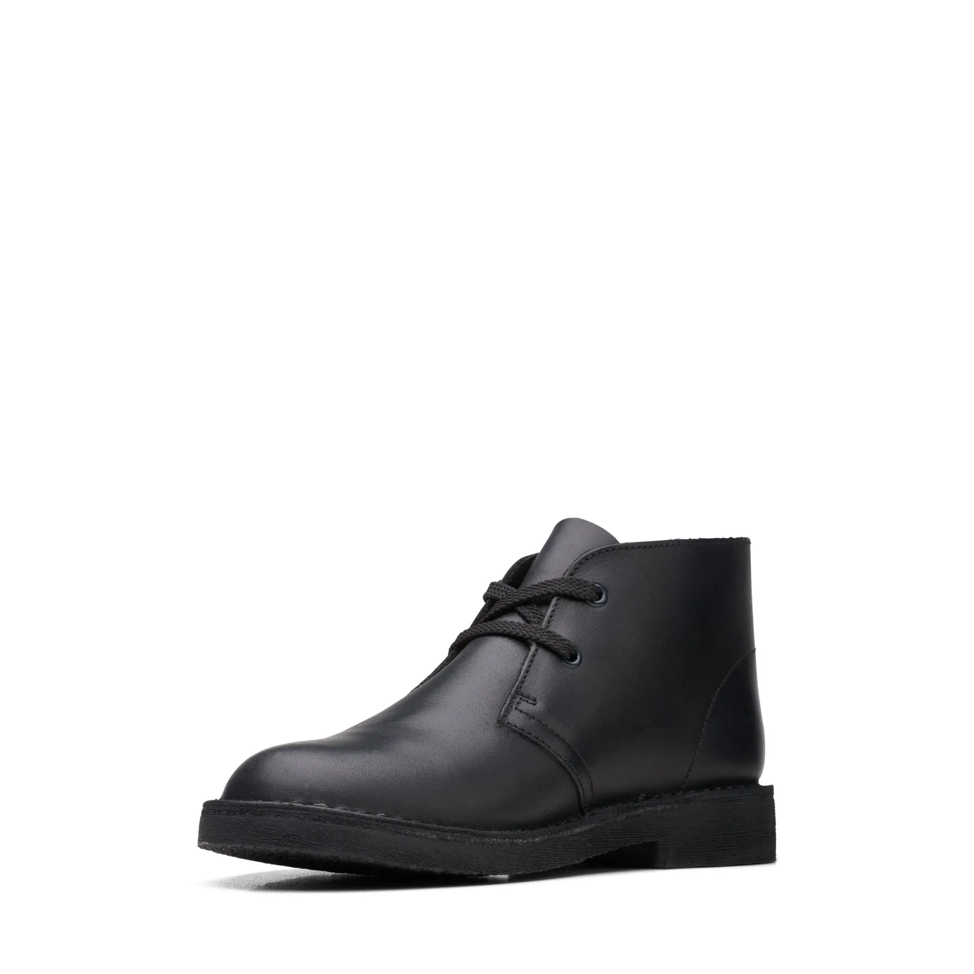 Clarks Originals Desert Boot Kids' Black Leather 26168040