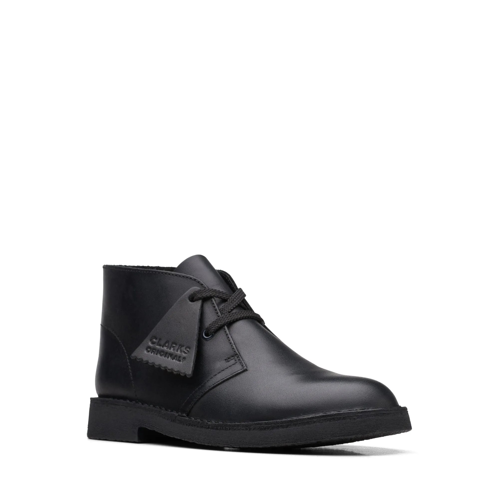 Clarks Originals Desert Boot Kids' Black Leather 26168040