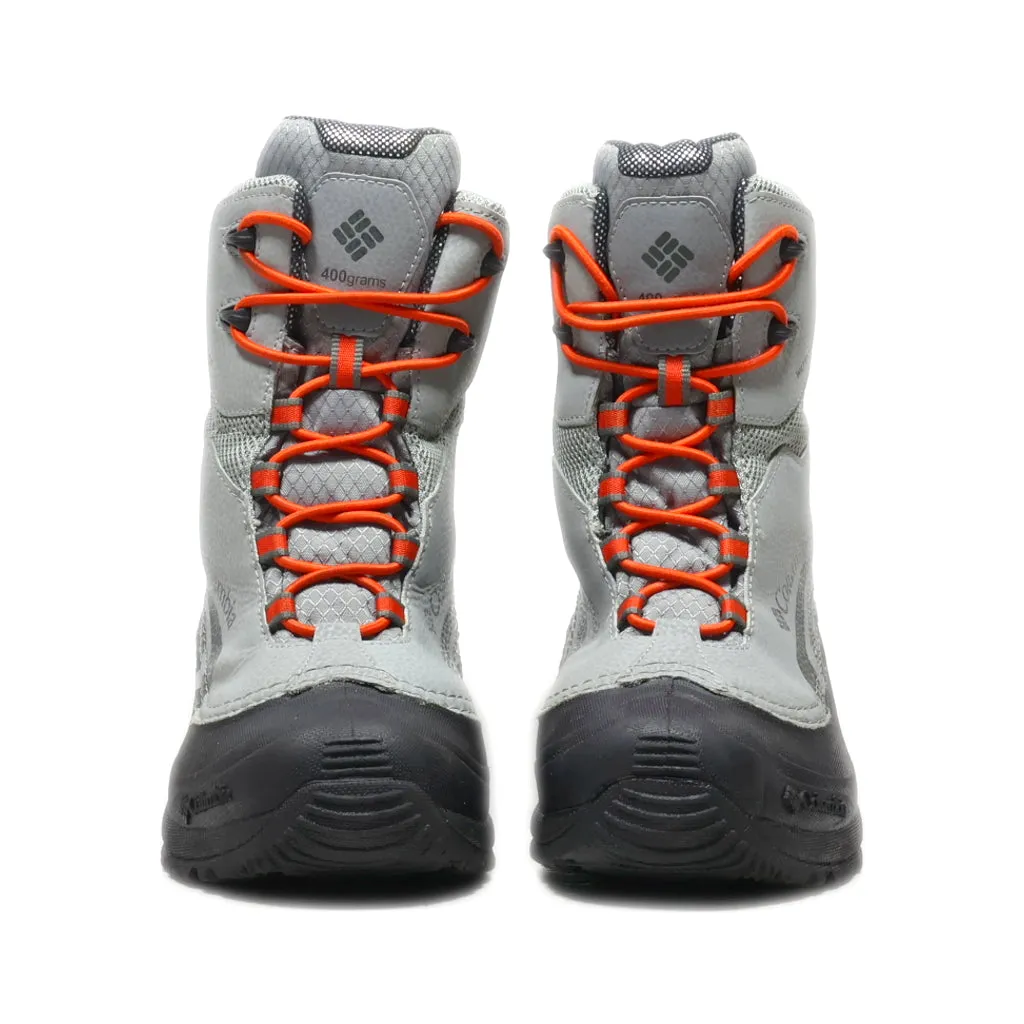 Columbia High Boots Leather Grey Colour For Kids