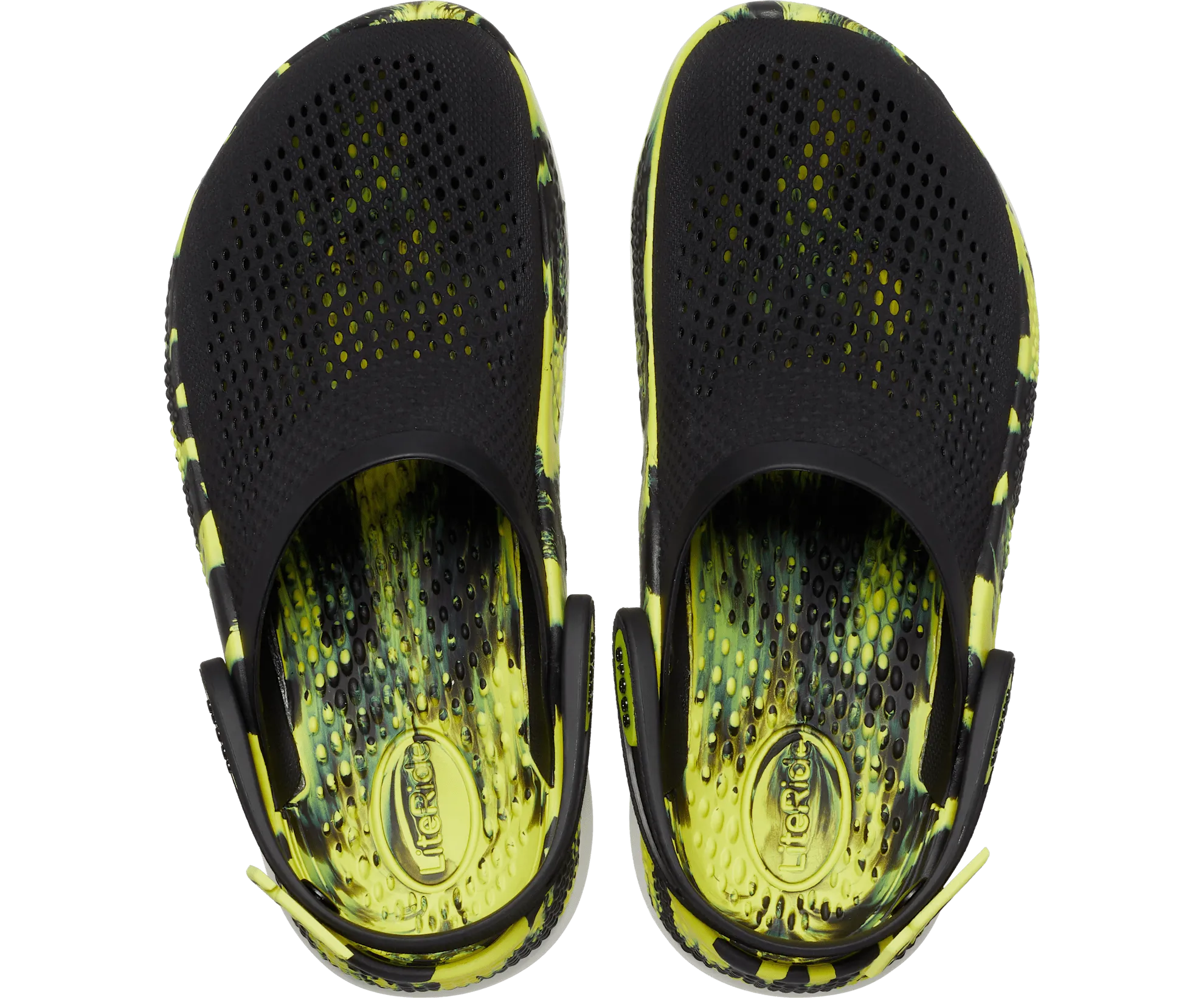 Crocs Unisex Literide 360 Marbled Clog - Black