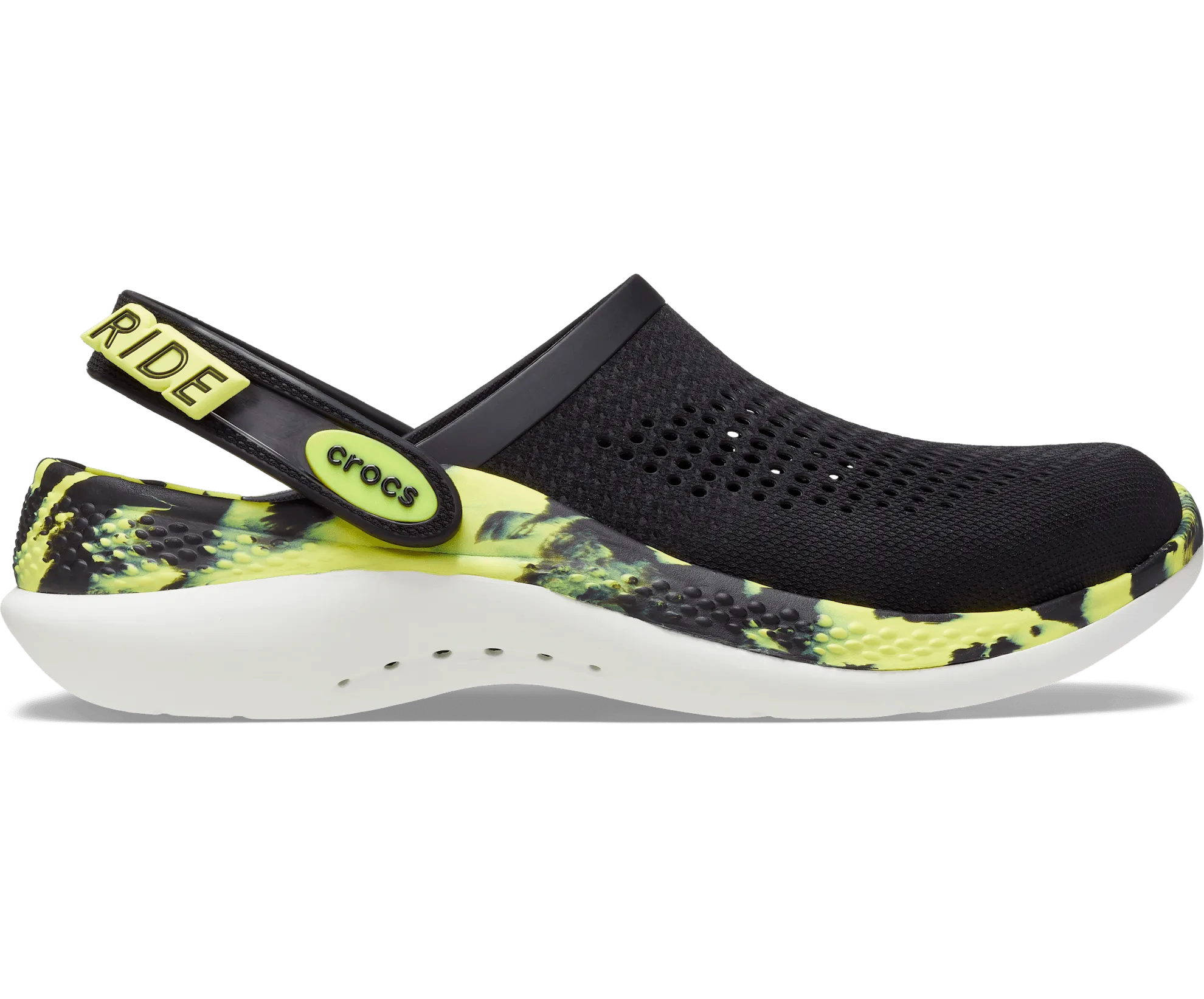 Crocs Unisex Literide 360 Marbled Clog - Black