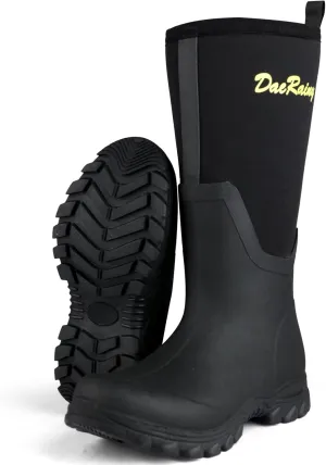DaeRainy Rubber Rain Boots for Women Waterproof Boots Durable Neoprene Boots Insulated Mud Hunting Work Shoes for Outdoor Fsh Pond, Gradens,Hike,Farms