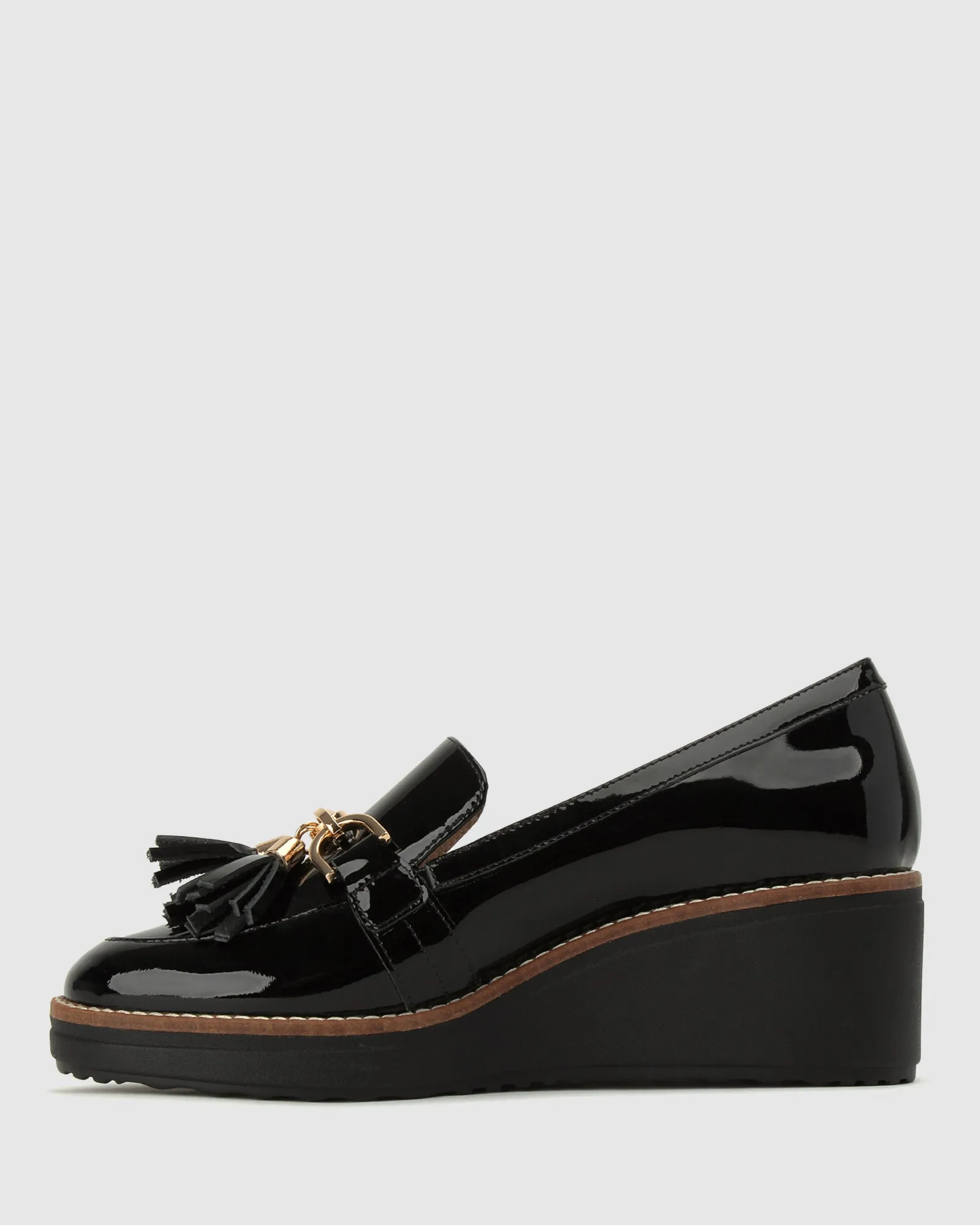 DELECTABLE Leather Wedge Loafers