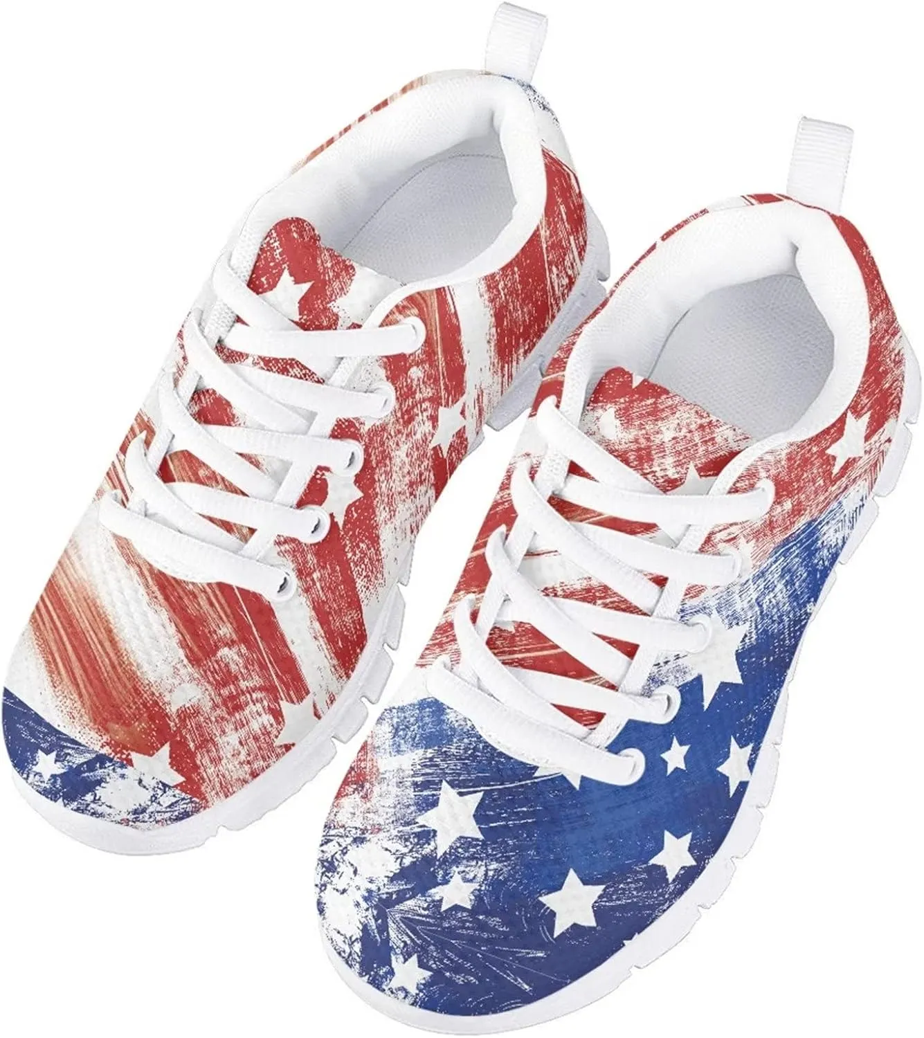 Dolyues Teens Shoes Yellow Flower Shoes Print Mesh Girls Running Sport Shoes