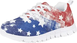 Dolyues Teens Shoes Yellow Flower Shoes Print Mesh Girls Running Sport Shoes