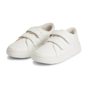 Double Strap Kids School Shoes - White
