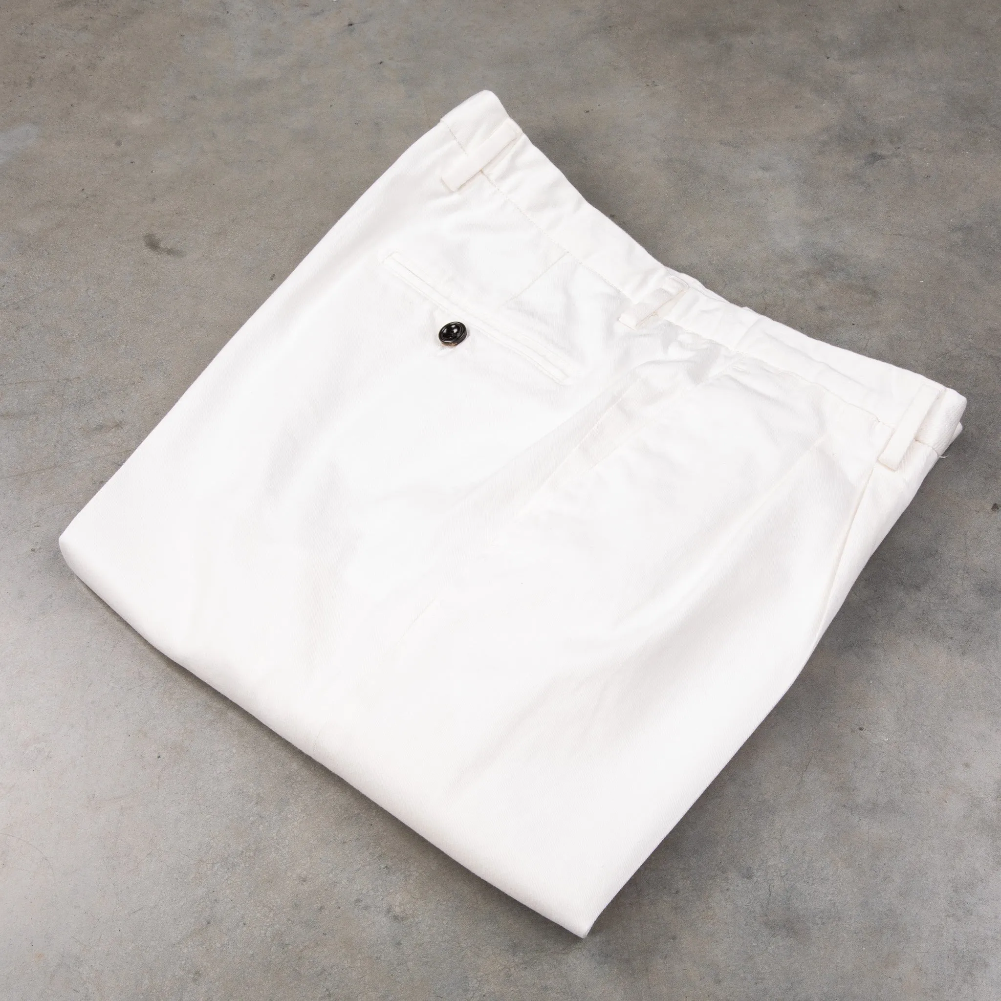 Drumohr Pantaloni Doppia Pence Cottone Latte