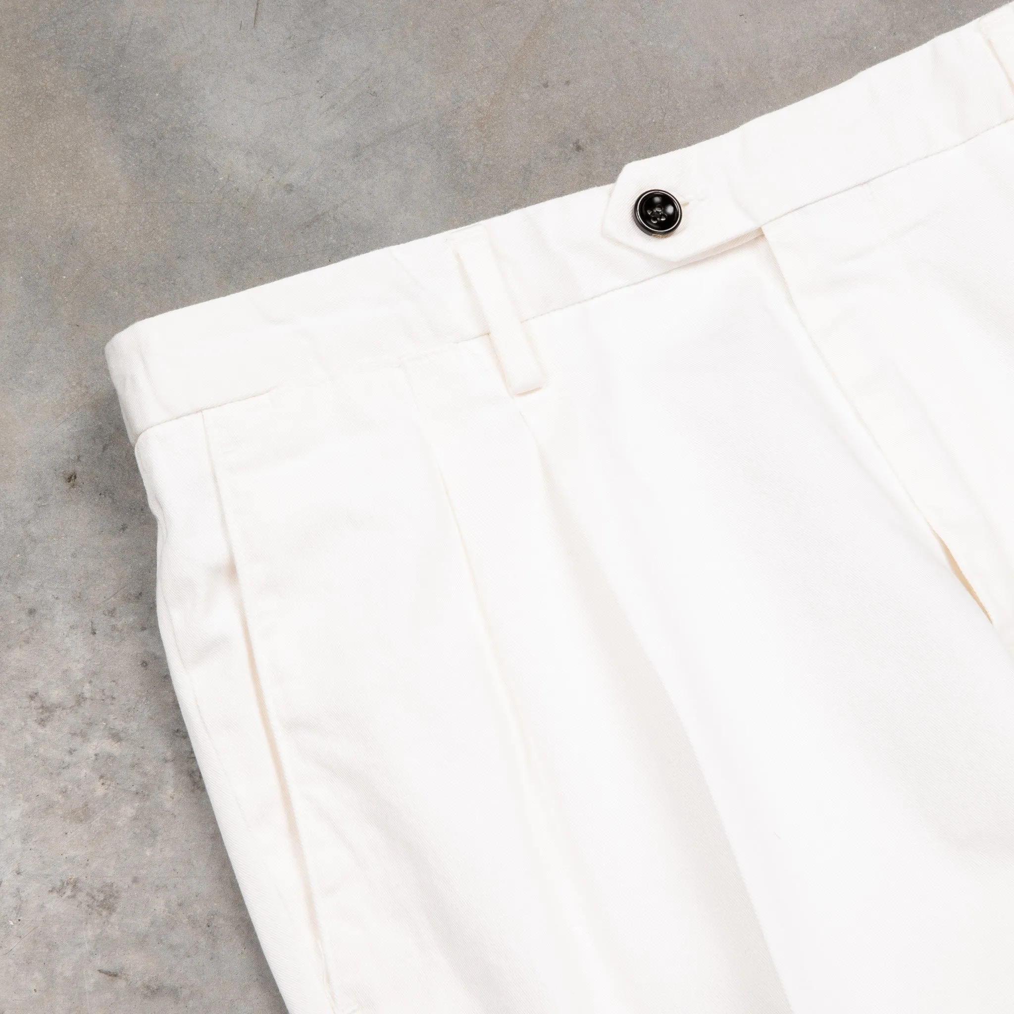 Drumohr Pantaloni Doppia Pence Cottone Latte