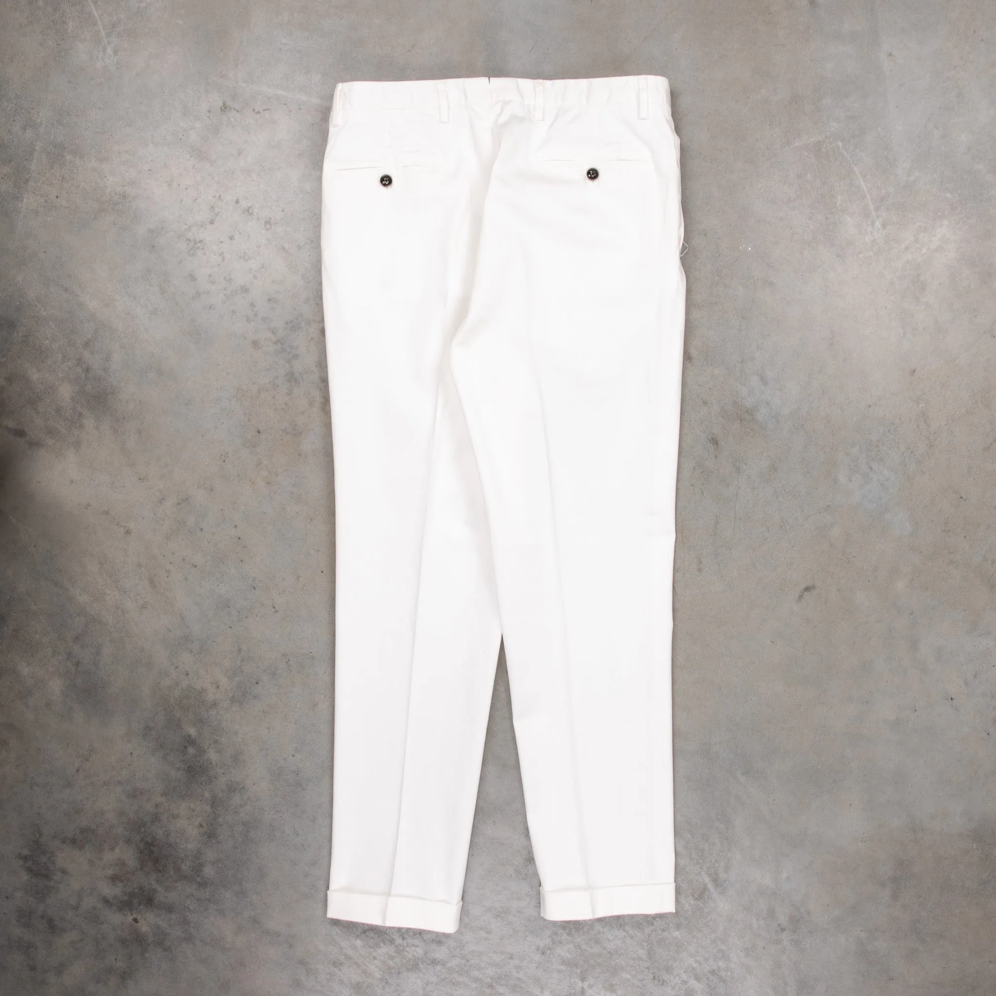 Drumohr Pantaloni Doppia Pence Cottone Latte