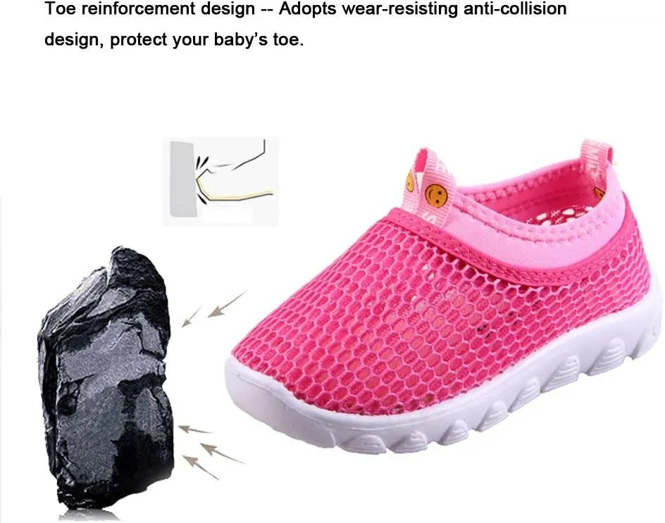 EQUICK Toddler Kids Water Shoes Breathable Mesh Running Sneakers Sandals for Boys Girls Running Pool Beach