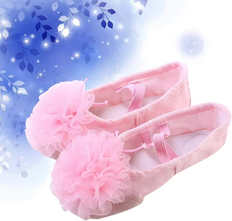 EXCEART 1 Pair Dance Shoes Yoga Shoes for Dancing Socks for Girls Flat Shoes for Girls Childrens Socks Gymnastics Flats Shoes Kids Socks Yoga Flats Clothing Pocket Pink Toddler