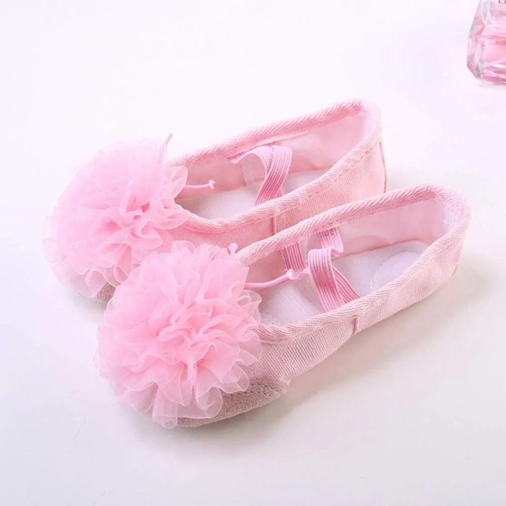 EXCEART 1 Pair Dance Shoes Yoga Shoes for Dancing Socks for Girls Flat Shoes for Girls Childrens Socks Gymnastics Flats Shoes Kids Socks Yoga Flats Clothing Pocket Pink Toddler