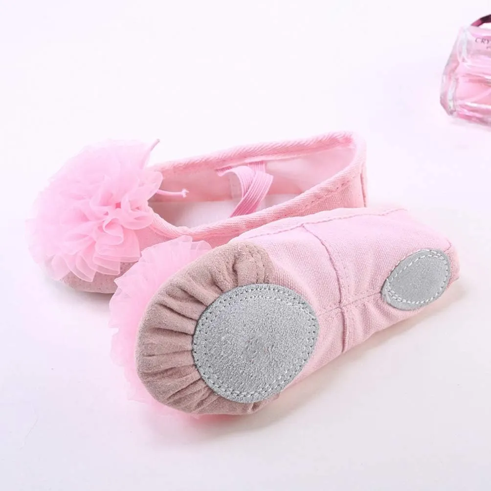 EXCEART 1 Pair Dance Shoes Yoga Shoes for Dancing Socks for Girls Flat Shoes for Girls Childrens Socks Gymnastics Flats Shoes Kids Socks Yoga Flats Clothing Pocket Pink Toddler