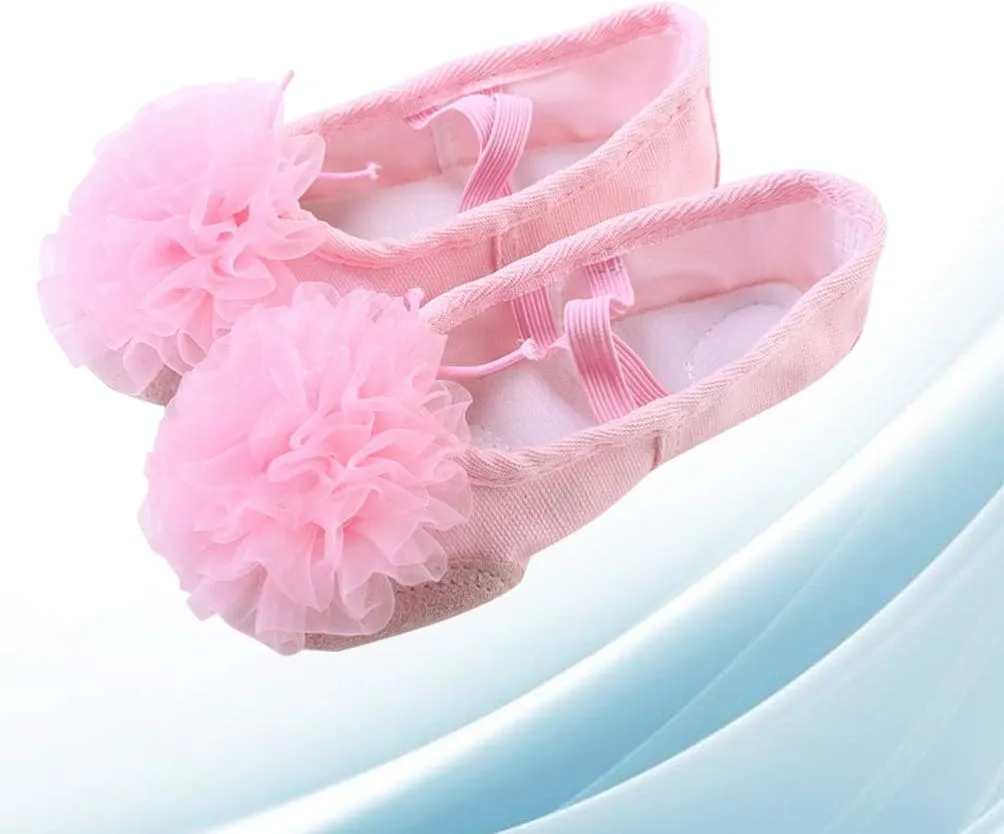 EXCEART 1 Pair Dance Shoes Yoga Shoes for Dancing Socks for Girls Flat Shoes for Girls Childrens Socks Gymnastics Flats Shoes Kids Socks Yoga Flats Clothing Pocket Pink Toddler