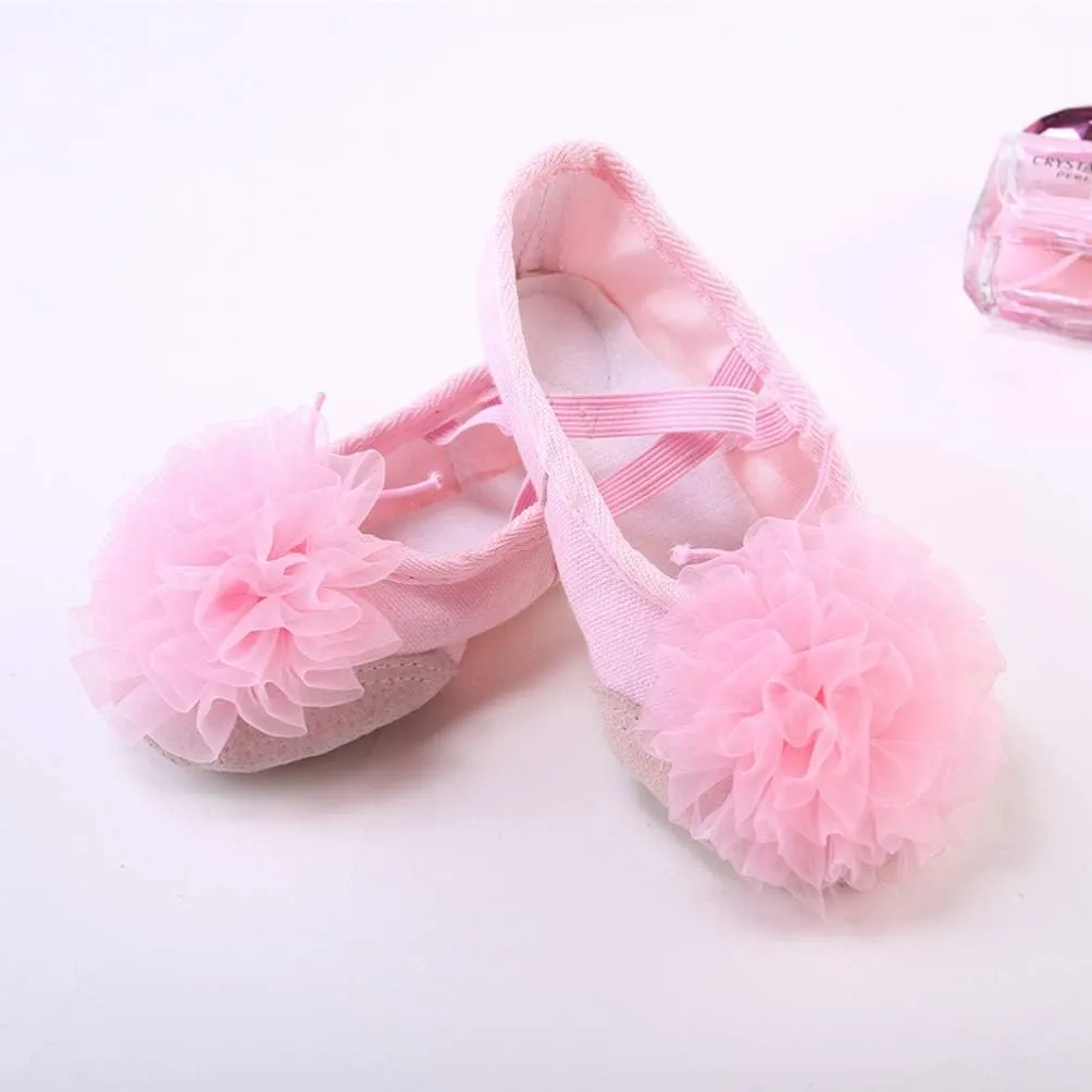 EXCEART 1 Pair Dance Shoes Yoga Shoes for Dancing Socks for Girls Flat Shoes for Girls Childrens Socks Gymnastics Flats Shoes Kids Socks Yoga Flats Clothing Pocket Pink Toddler